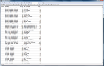 The default layout for foobar2000