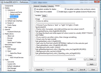 Playlist view global variables